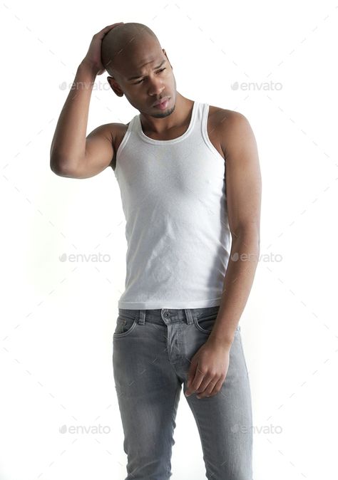 Hands On Head Pose, Male Fashion Model, Hand On Head, Diy Background, Attractive Background, Male Models Poses, Head Model, White Head, Pose References