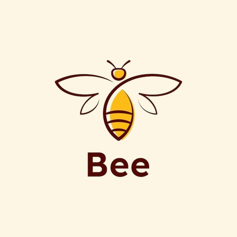 Logos, Bee Logo Design Creative, Bee Graphic Design, Honey Bee Logo, Bee Logo Design, Hive Logo, Logo Bee, Bee Food, Bee Icon