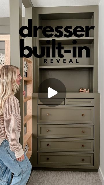 101K views · 5.1K likes | Sarah Merrell on Instagram: "🤎THE BOY’S ROOM BUILT-IN IS DONE!🤎 

I loved this project so much!! My Sarah Flips It journey started with a simple IKEA dresser flip in this same room & I’m so proud of all I’ve learned to get to this point.🥹 YOU CAN TOO! Pick up that drill, do a little each day that scares you, and you’ll be amazed at what you’re capable of! I promise promise! #diy #diyer" Drawers Built Into Wall, Diy Dresser Built In, Dresser Built In, Built In Drawers In Wall, Two Dressers In Bedroom, Built In Dresser In Closet, Ikea Flip, Dresser Flip, Dresser Flips