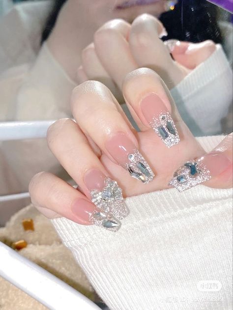 Stylish Nail Art, Blush Pink Nails, Classy Nail Art Ideas, Flamingo Nails, Nail Sequins, Gel Nail Art Designs, Trendy Nail Art Designs, Happy Nails, Gel Nails Diy