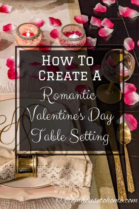 Need some inspiration for creating a romantic and elegant Valentine's Day dinner table? See how to create a romantic Valentine's Day table setting. #entertainingdiva #tablescapes #valentinesday #gorgeoustablescapes House To Home, Valentines Day Dinner, Romantic Valentine, Romantic Dinners, Dinner Table, A Romantic, Table Setting, Tablescapes, Letter Board