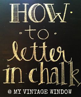 Do It Yourself Quotes, Unique Lettering, Letter Ideas, Chalkboard Lettering, Vintage Window, Chalkboard Designs, Lettering Ideas, Chalk It Up, Drawing Letters