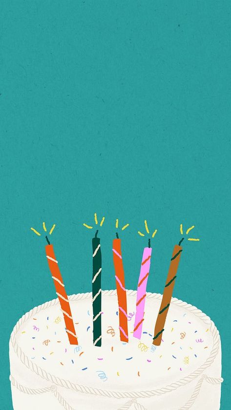 Birthday Cake Collage Art, Hppy Bthday Background, Phone Wallpaper Birthday, Iphone Birthday Wallpaper, Iphone Wallpaper Birthday, Birthday Candle Illustration, Wallpaper Backgrounds Birthday, Birthday Phone Background, Cute Birthday Backgrounds