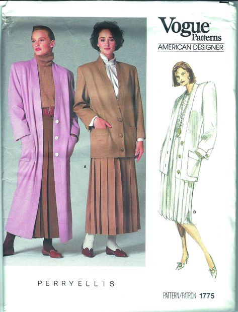 Pleated Skirt Pattern, Vintage Vogue Patterns, Vogue Sewing, Cardigan Style, Vogue Pattern, Skirt Patterns Sewing, Motif Vintage, Vogue Patterns, Sewing Skirts