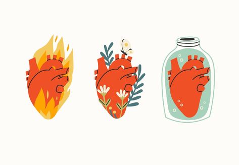 Real Heart, Hand Drawn Heart, Heart On Fire, Drawn Heart, Fire Drawing, Heart Doodle, Fire Tattoo, Fire Flower, Heart Hands Drawing