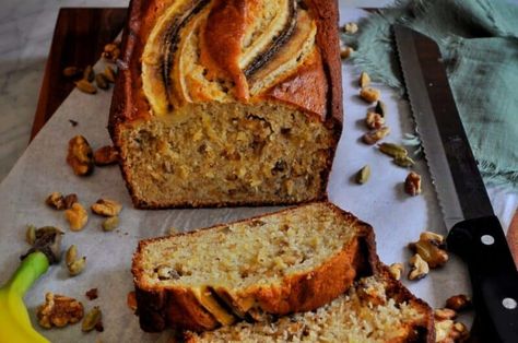 Ginger Cardamom Banana Bread Ginger Banana Bread, Savory Bread Recipe, Rice Bread, Yeast Rolls, Best Banana Bread, Banana Bread Recipe, Breakfast Cake, Baking Sweets, Dessert Cupcakes