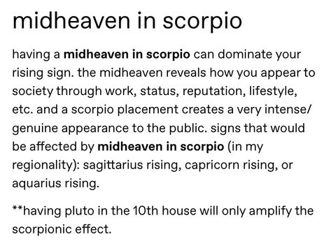 Mc In Scorpio, Mc Scorpio, Scorpio Mc, Scorpio Midheaven Aesthetic, Midheaven Astrology, Three Stages Of Scorpio, Midheaven In Scorpio, Scorpio Midheaven, Leo Sun Libra Moon