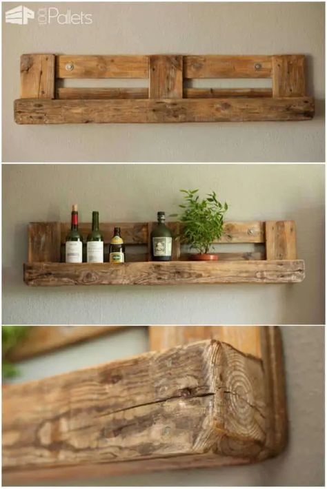 Pallet Rustic Shelf • 1001 Pallets Repurposed Pallet Wood, Diy Furniture Building, Wood Wall Design, Kitchen Island Ikea Hack, Bird Houses Ideas Diy, House Interior Design Styles, Rustic Shelf, Egg Carton Crafts, Smart Home Design