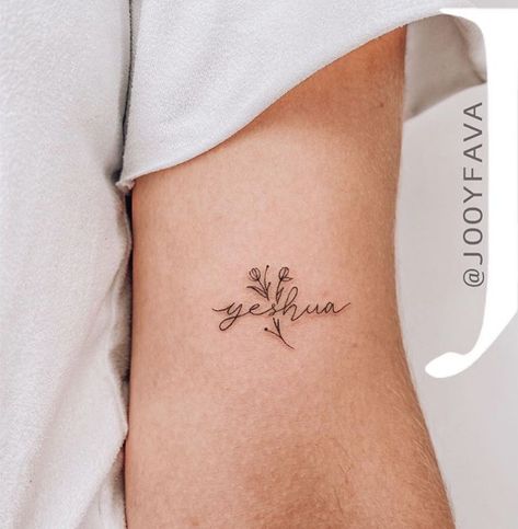 Elegant Memorial Tattoos, Biblical Sibling Tattoos, Bible Inspired Tattoos Small, Bible Small Tattoos, Bible Vs Tattoos, Tattoo Ideas Female Small Meaningful God, Tatoos Christian Small, Christian Elbow Tattoo, Cross With Signature Tattoo