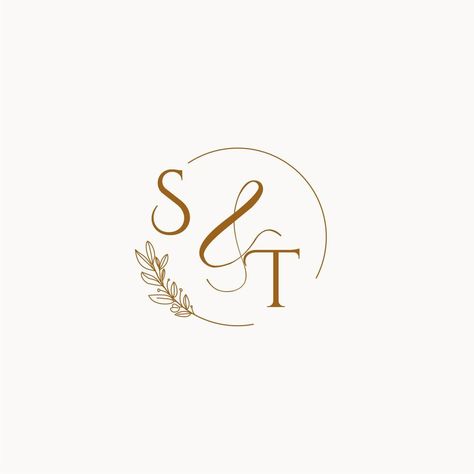 St Logo, Initials Logo Design, Wedding Logo Monogram, Instagram Words, Wedding Logo, Wedding Monogram, Initials Logo, Letter Logo Design, Monogram Wedding