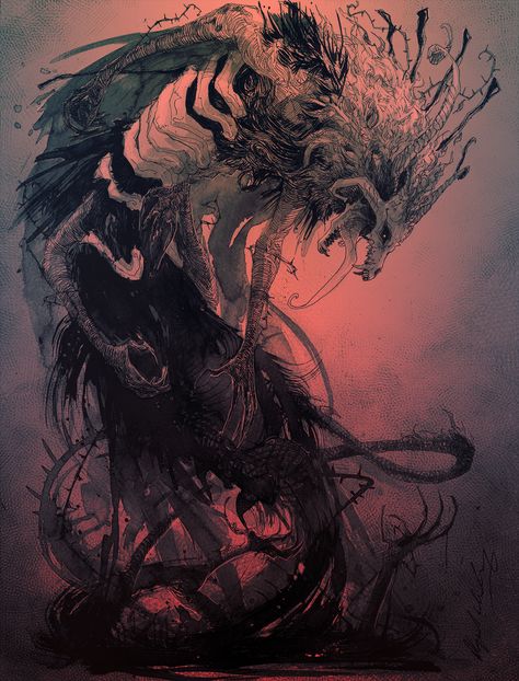 Pinterest Chise Hatori, Elias Ainsworth, Ancient Magus Bride, Graphisches Design, The Ancient Magus Bride, 다크 판타지, Monster Concept Art, Demon Art, Scary Art