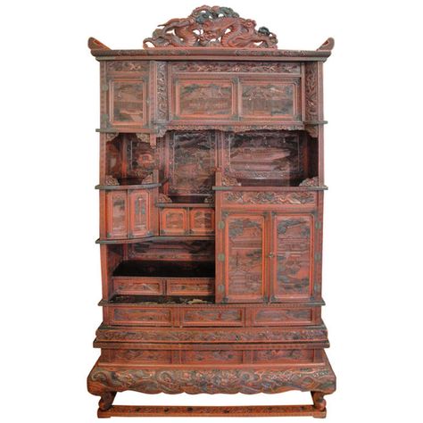 Japanese Cabinet, Chinese Cabinet, Room Brown, Asian Furniture, Chinese Furniture, Japanese Decor, Ornate Furniture, Fantastic Furniture, Modern Cabinets