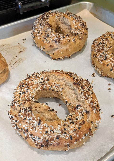 Rye Bagels, Everything Bagels, Full Energy, Bagel Toppings, Dough Starter, Brewing Coffee, Bread Homemade, Bagel Cream Cheese, Bagel Recipe