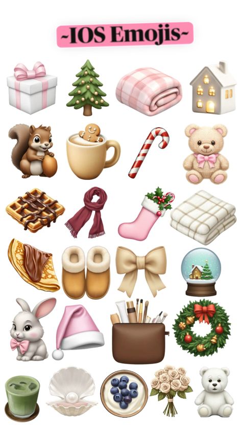 aesthetic, iPhone, winter, cute, stickers Emoji Winter, Winter Emojis, Emoji Ip, Macbook Backgrounds, Ios Emojis, Emoji Stickers Iphone, Ios Emoji, Iphone Emoji, Iphone Stickers