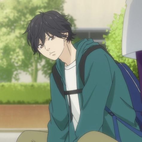 Ao Haru, Hair, Anime, Pins, Blue, Black