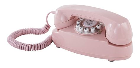 Amazon.com : Crosley CR59-PI Princess Phone with Push Button Technology, Pink : Electronics Wes Anderson Decor, Old Fashioned Phone, Corded Phones, Princess Phone, Desk Gifts, Telephone Accessories, Rotary Phone, Retro Phone, Old Phone