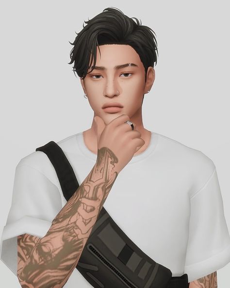 max kang | sim download | sunnisani Sims 4 Male Sims Download, Sims 4 Hair Male, Sims 4 Male Clothes, Sims 4 Tsr, Male Sims, The Sims 4 Pc, Sims 4 Cas Mods, Sims 4 Male, Pelo Sims