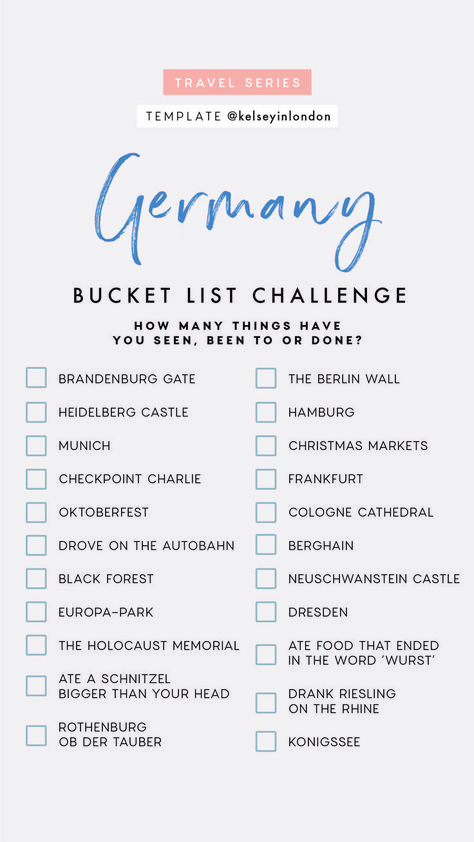 Summer Bucket Lists, Germany Bucket List, Europa Park, List Challenges, Voyage Europe, Travel Checklist, Destination Voyage, Future Travel, Travel List