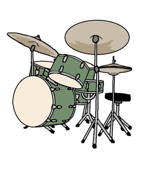 Cartoon Drum Set, Drum Kit Illustration, Drumkit Drawing, Drumset Drawings, Drum Set Illustration, Drum Kit Drawing, Drum Set Drawing, Drums Painting, Drums Illustration