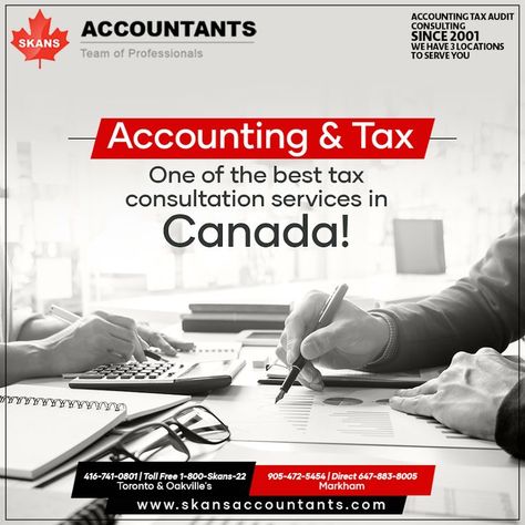 From business accounting to tax consulting, we pride ourselves on our industry expertise, enthusiastic approach, and excellent service ethic. . ☎️ | +1 (416) 741-0801 | Toll Free: 1-800-Skans-22 (Toronto & Oakville) ☎️ | +1 (905) 472-5454 | +1 (647) 883-8005 (Markham) 🌐 | www.skansaccountants.com . . . #skansaccountants #professionalaccountants #accountingservices #accountingconsultants #taxservices #taxconsultants #financialservices #financialconsultants #njmalik #toronto #markham #oakville Tax Social Media Post, Accounting Images, Tax Consulting, Business Accounting, Accounting Firm, Tax Accountant, Sign Board Design, Bookkeeping Services, Tax Services