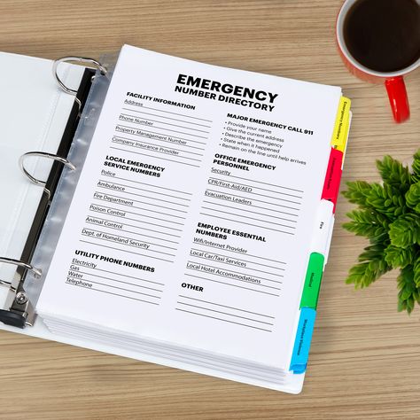 Make sure your Emergency Binder has everything you need. Check out Avery.com for more ideas and free templates. Classroom Emergency Binder, Family Emergency Binder Printables Free Templates, Emergency Binder Free Printables, Survival Binder, Emergency Book, Binder Tips, Emergency Binder Printables, Aesthetic Handwriting, Emergency Checklist