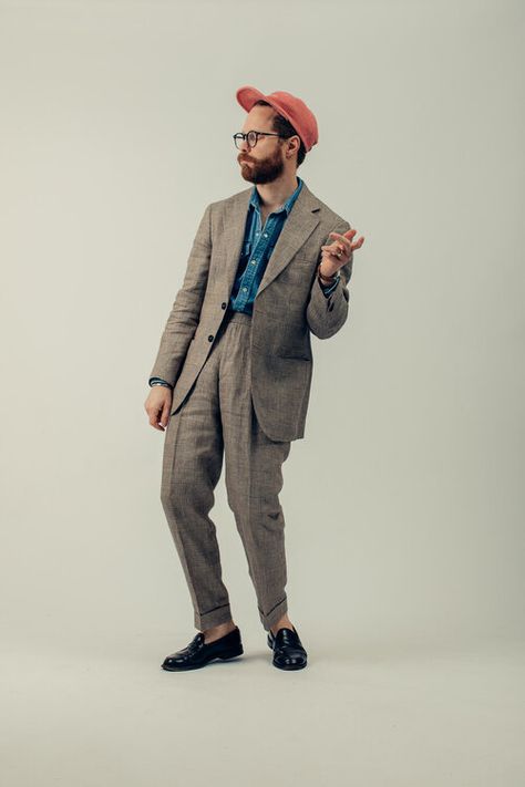 Studio — JKF MAN Photography Men Fashion Colorful, Suit Casual Outfit, Men's Street Style Photography, Men Vintage Style, Ivy Style, Check Suit, Outfits Hombre, Man Photography, Sharp Dressed Man