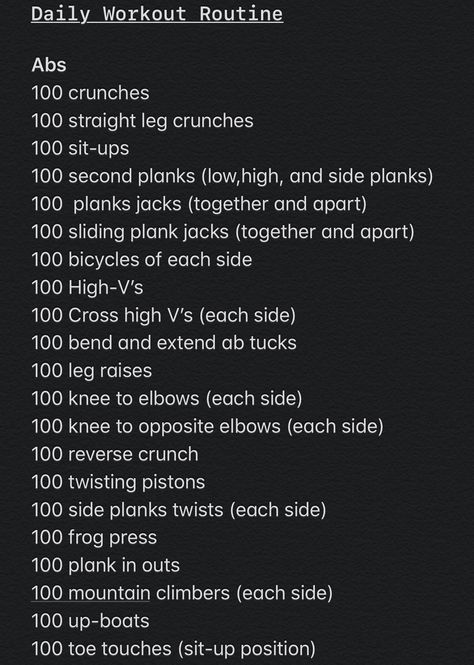 This Ab workout routine is extreme so feel free to take many brakes, do less of each exercise than listed, separate exercises, skip exercises, and you can decide to not do certain exercise, whatever works for you the best, remember to always push yourself but not to the point where you can  hurt yourself, do it for yourself not because someone else is telling you to Hardest Workout Ever, Extreme Workout Challenge, Ab Workout Extreme, Extreme Exercise Workout, List Of Ab Workouts, Gym Workouts List, Extreme Abs Workout, Workout List Exercises, Best But Workout