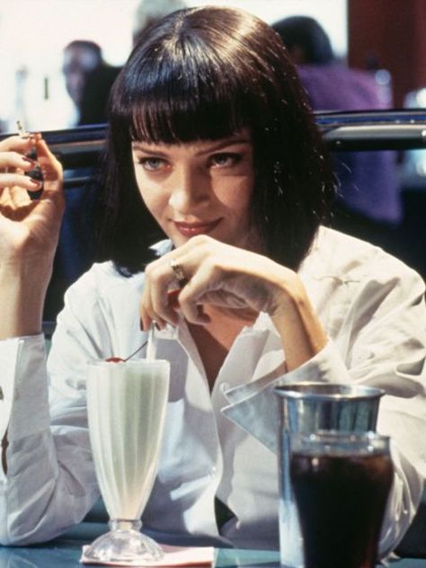 Uma Thurman, Quentin Tarantino, Pulp Fiction, Halloween Costume Ideas, Wall Collage, Cinematography, Costume Ideas, Halloween Costumes, A Woman