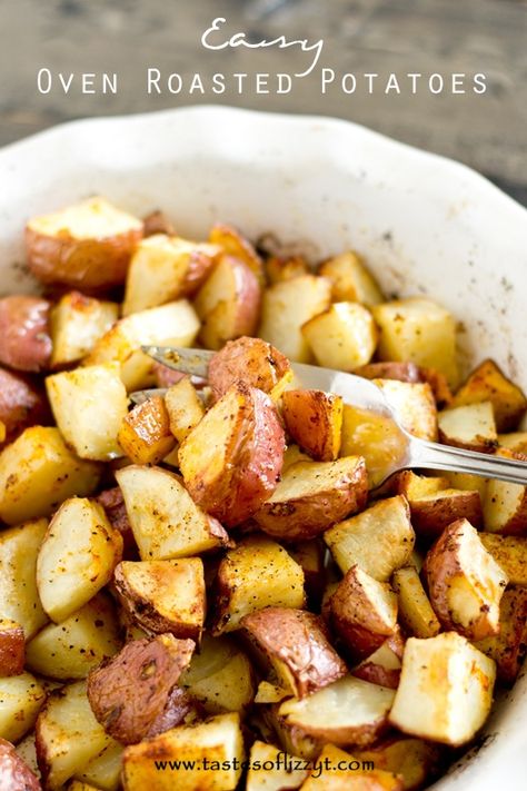 Easy Oven Roasted Potatoes, Baked Red Potatoes, Oven Roasted Potatoes Easy, Oven Roasted Potatoes, Roasted Potato Recipes, Potato Dinner, Dish Ideas, Easy Oven, Potatoes Recipe