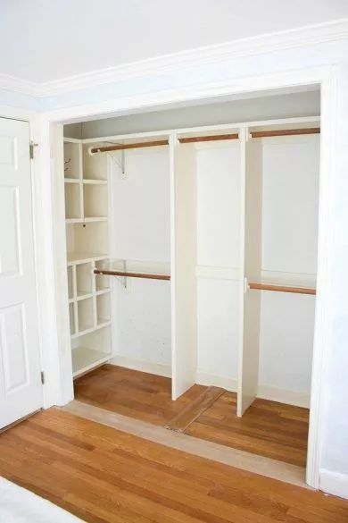 7 Tips to Make Your Small Closet Feel Twice as Big - The Organized Mom Small Closet Organization Diy, Closet Door Storage, Small Closet Door Ideas, Small Closet Storage, Diy Closet Storage, Organiser Son Dressing, Small Closet Organization Bedroom, Closet Makeover Diy, Bedroom Closet Doors