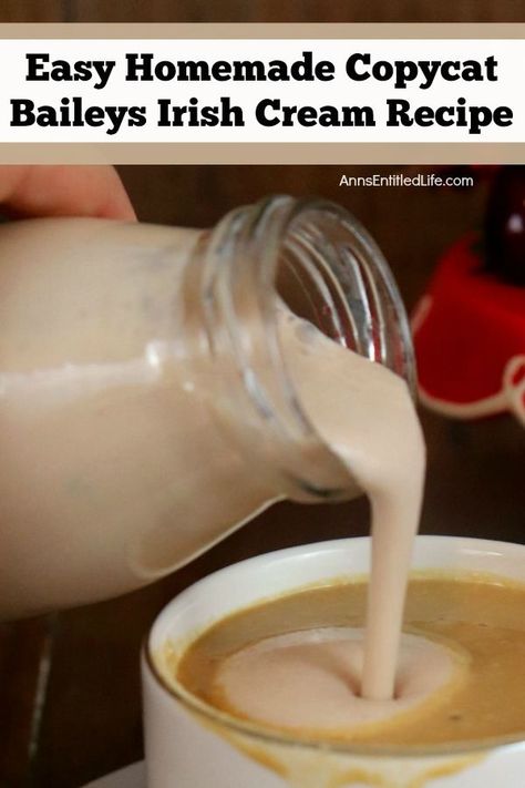 Low Point Baileys Irish Cream, Bailies Irish Cream Recipes, Copycat Baileys Irish Cream, Diy Irish Cream Baileys Recipes, Recipe For Baileys Irish Cream, Bailey Irish Cream Recipe, Bailey’s Irish Cream Recipes, Homemade Irish Cream Liquor, Homemade Baileys Irish Cream Recipes