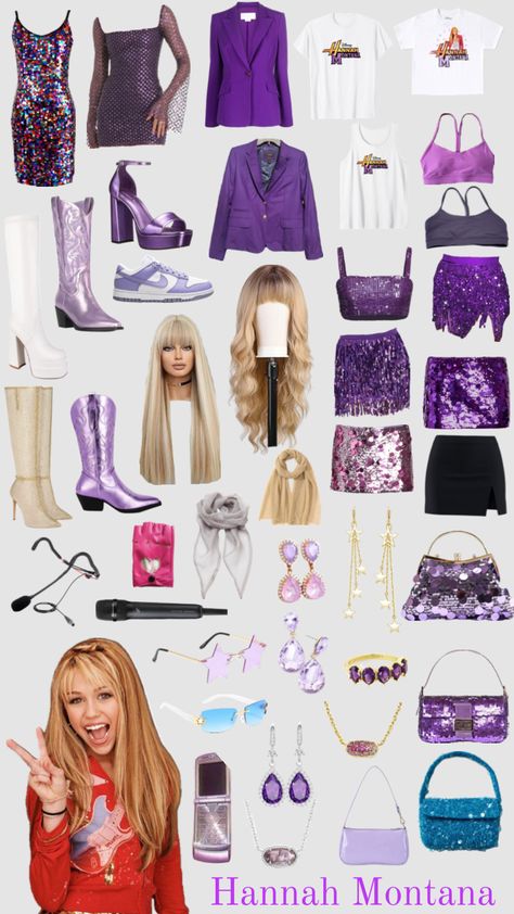 #hannah #hannahmontana #hannahmontanathemovie #hannahmontanacostume #hannahcostume Hannah Montana Aesthetic, Hannah Montana Outfits, Montana Aesthetic, Hannah Montana Costume, Hannah Montana The Movie, Lilly Pulitzer Outfits, Pumpkin Queen, Sorority Big Little, Halloween Cocktails