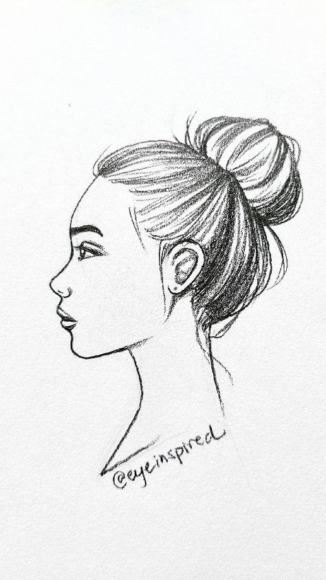 One Side Face Drawing, Side Face Sketch Female, Embarrassed Face Drawing, Art Reference Side Profile, Side Face Illustration, Profile Face Drawing, Side Face Sketch, Reference Side Profile, Side Profile Sketch