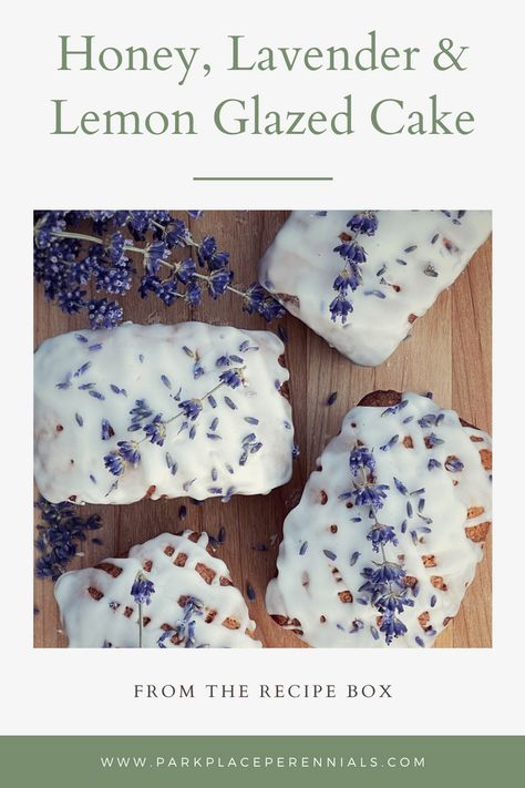 Lemon Glaze Cake, Lavender Dessert, Glazed Cake, Kitchen Witch Recipes, Fairy Food, Spring Dessert, Lavender Recipes, Spring Baking, Honey Lavender