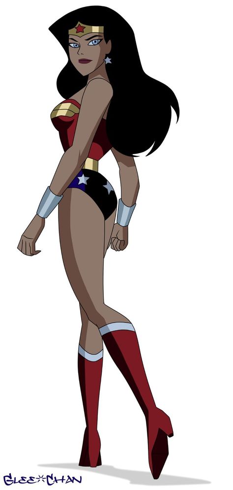 Justice League Animated, Western Anime, Dc Animated, Dc Comics Women, Justice League Wonder Woman, Wonder Woman Art, Batman Wonder Woman, Justice League Unlimited, Bruce Timm