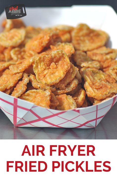 Pickles Fried, Air Fryer Recipes Pickles, Air Fryer Fried Pickles, Fried Pickle Chips, Fried Pickles Recipe, Air Fryer Recipes Snacks, Pickles Recipe, Air Fryer Cooking Times, Pickle Chips