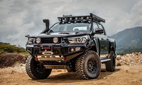 Toyota Hilux Offroad, Hilux Camper, Landcruiser Ute, Toyota Trucks 4x4, Best Off Road Vehicles, Car Stunt, Cars Toyota, Tactical Truck, Truck Rims