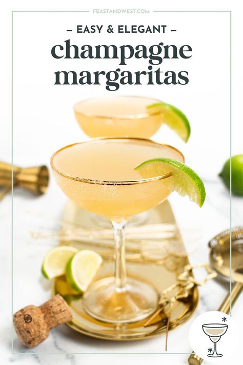 Champagne Margarita Recipe, Champagne Margarita, Delish Videos, Sparkling Margarita, Champagne Margaritas, Best Sparkling Wine, Prickly Pear Margarita, Margarita Salt, Cocktail Ideas