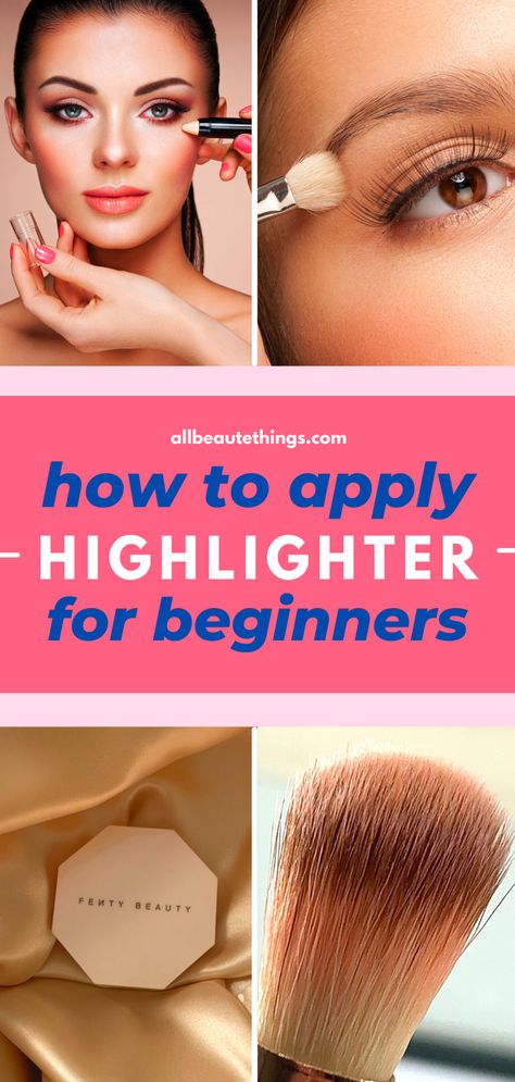 How To Use Highlighter, Highlighter Makeup Tutorial How To Apply, Hilighter Makeup How To, Makeup Highlighter How To Apply, Apply Highlighter To Face, Where To Apply Highlighter On Face, Highlight Makeup How To Apply, How To Apply Highlighter Makeup, Where Do I Put Highlighter On My Face