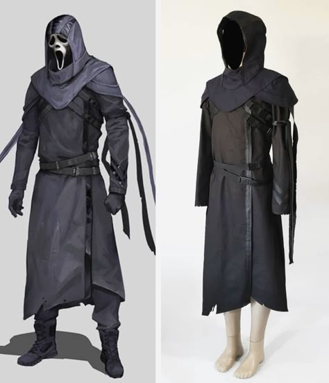 Ghostface Reference, Ghostface Cosplay Male, Villian Outfits Male, Ghostface Outfit, Ghost Face Cosplay, Scream Cosplay, Ghostface Cosplay, Ghost Face Costume, Ghostface Costume