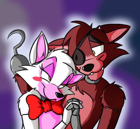 Mangle + Foxy by TonyCrynight.deviantart.com on @DeviantArt Fnaf Golden Freddy, Foxy And Mangle, Fnaf Foxy, Funtime Foxy, Fnaf Characters, Fnaf Drawings, Fnaf Art, Five Night, Five Nights At Freddy's