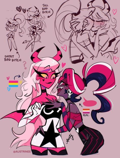 Male Verosika Mayday, Velvet X Verosika Hazbin Hotel, Vees Hazbin Hotel Fanart, The Vees Hazbin Hotel Fanart, Hazbin Hotel References, Verosika Mayday X Velvet, Verosika Mayday X Barbie Wire, Hazbin Hotel Velvet Fanart, Hazbin Hotel The Vees