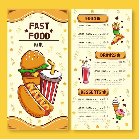 Cute Menu Design, Food Menu Design Ideas, Menus Design, Menu Design Ideas, Restaurant Banner, Pasta Restaurants, Food Illustration Design, Menu Illustration, Menu Card Design