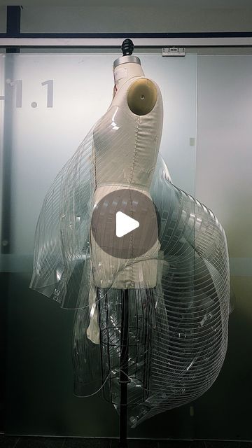 Lau on Instagram: "I’ve been working on this beauty for almost 3 months. For me, the experimental phase of a project is the most important one. I really love playing with materials and their properties. Soon, I will be posting the results of a collaborative video project with this piece! Stay tuned ⚡️🌊 #fashiondesign #experimentalfashion #lasercutting" Video Project, Video Projection, Stay Tuned, 3 Months, Beauty, Instagram