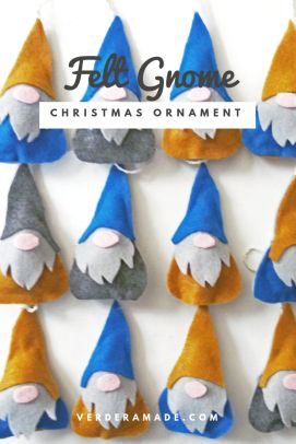 How to Make a Felt Gnome Christmas Ornament Tutorial – Verderamade Christmas Trolls, Christmas Ornament Tutorial, Felt Gnome, Felting Crafts, Gnome Crafts, Holiday Gnomes, Gnomes Christmas, Nordic Gnomes, Santa Pictures