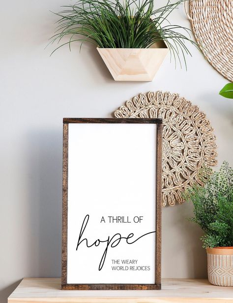 A Thrill of Hope Sign Christmas Nativity Sign Christmas - Etsy Christian Christmas Signs, Nativity Sign, Christmas Frames Diy, A Thrill Of Hope, Hope Sign, Thrill Of Hope, Christian Christmas Decorations, Christmas Entry, Christmas Bazaar