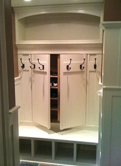 Mudrooms That Will Inspire You - The Cameron Team Mudroom Farmhouse Ideas, Laundry Entryway Mudroom, Mud Room Ideas Entryway Farmhouse, Hall Closet To Mudroom Convert, Diy Mud Room Ideas, Large Mudroom Ideas Entryway, Mudroom Locker Ideas, Mudroom Ideas Entryway Garage, Laundry Room Mudroom Combo