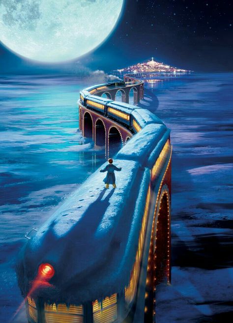 Polar Express Art, Polar Express Book, Polar Express Theme, Polar Express Movie, Vancouver Aquarium, The Polar Express, Train Posters, Train Gifts, Christmas Pics