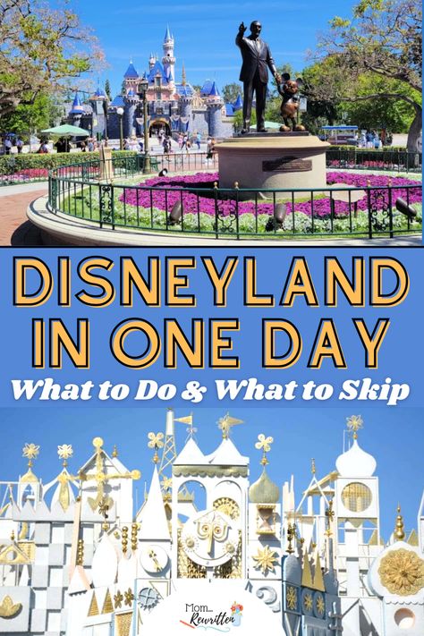 One Day In Disneyland, A Day At Disneyland, Disneyland In One Day Adults, Disneyland In 1 Day, Disneyland Ride Itinerary, Best Disneyland Itinerary, List Of Disneyland Rides 2023, Disneyland One Day Itinerary, Best Disneyland Rides