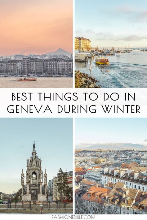 things to do in Geneva Switzerland | Winter in Geneva | Best Things to do in Geneva | Geneva Switzerland itinerary Geneva Switzerland Winter, Things To Do In Geneva, Switzerland Winter, Switzerland Geneva, Switzerland Itinerary, Winter Travel Destinations, Europe Trip Itinerary, Geneva Switzerland, Interlaken